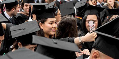 Graduate taking a selfie