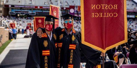 Graduates with BC flags