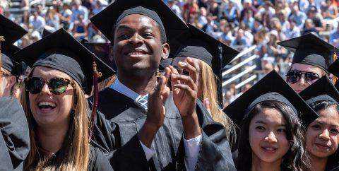 Cheering graduates